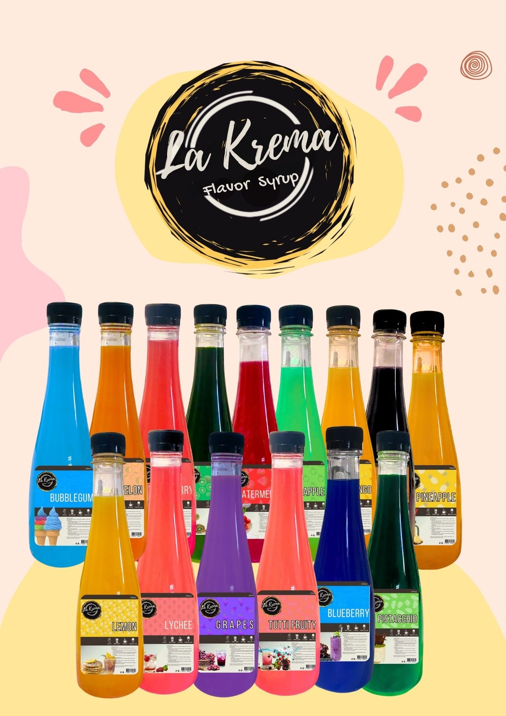 Condensed Milk Syrup Fruity LA KREMA Milk Tea Coffee Baking Desserts ...