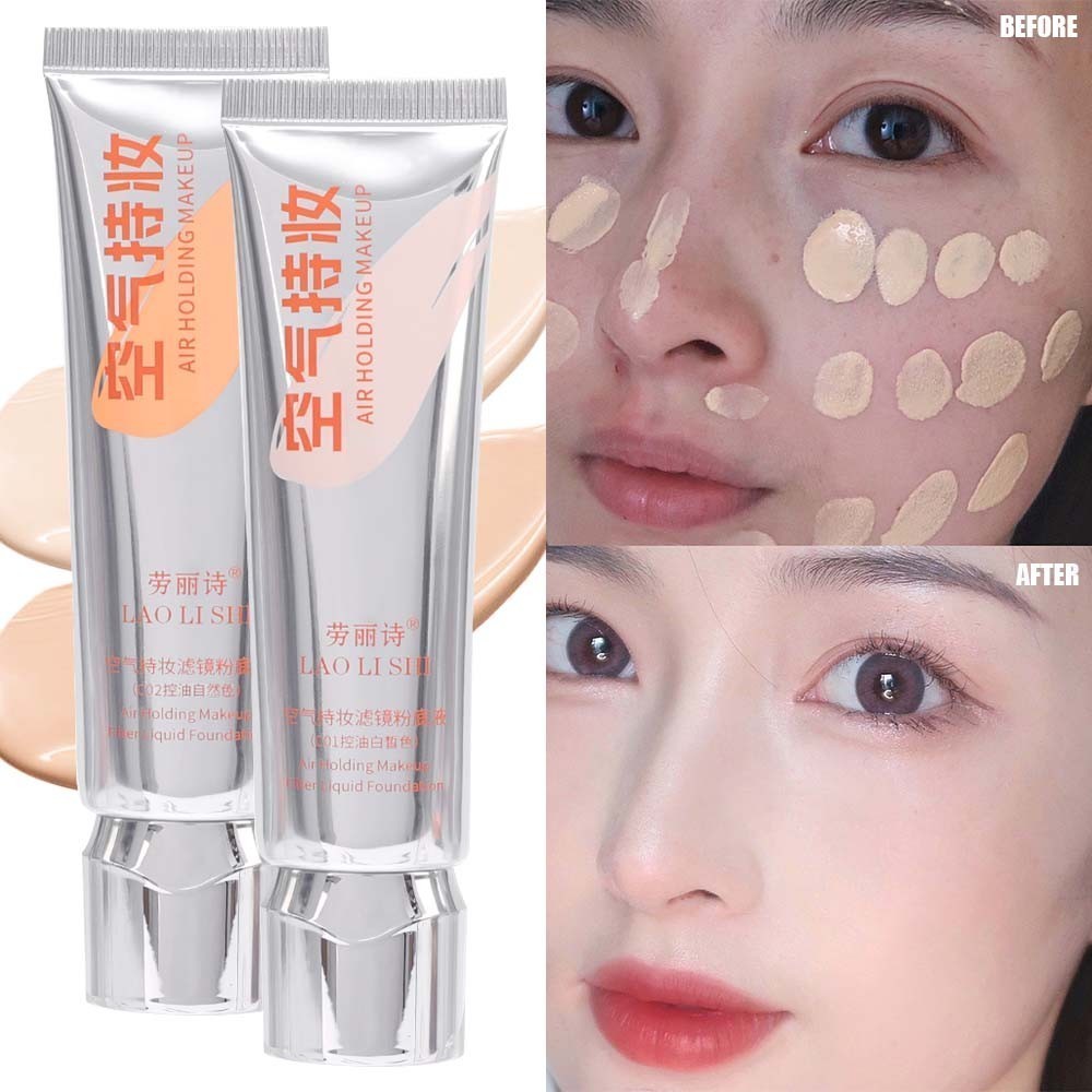 Facial Full Coverage Oil Control Liquid Foundation - Waterproof Matte ...