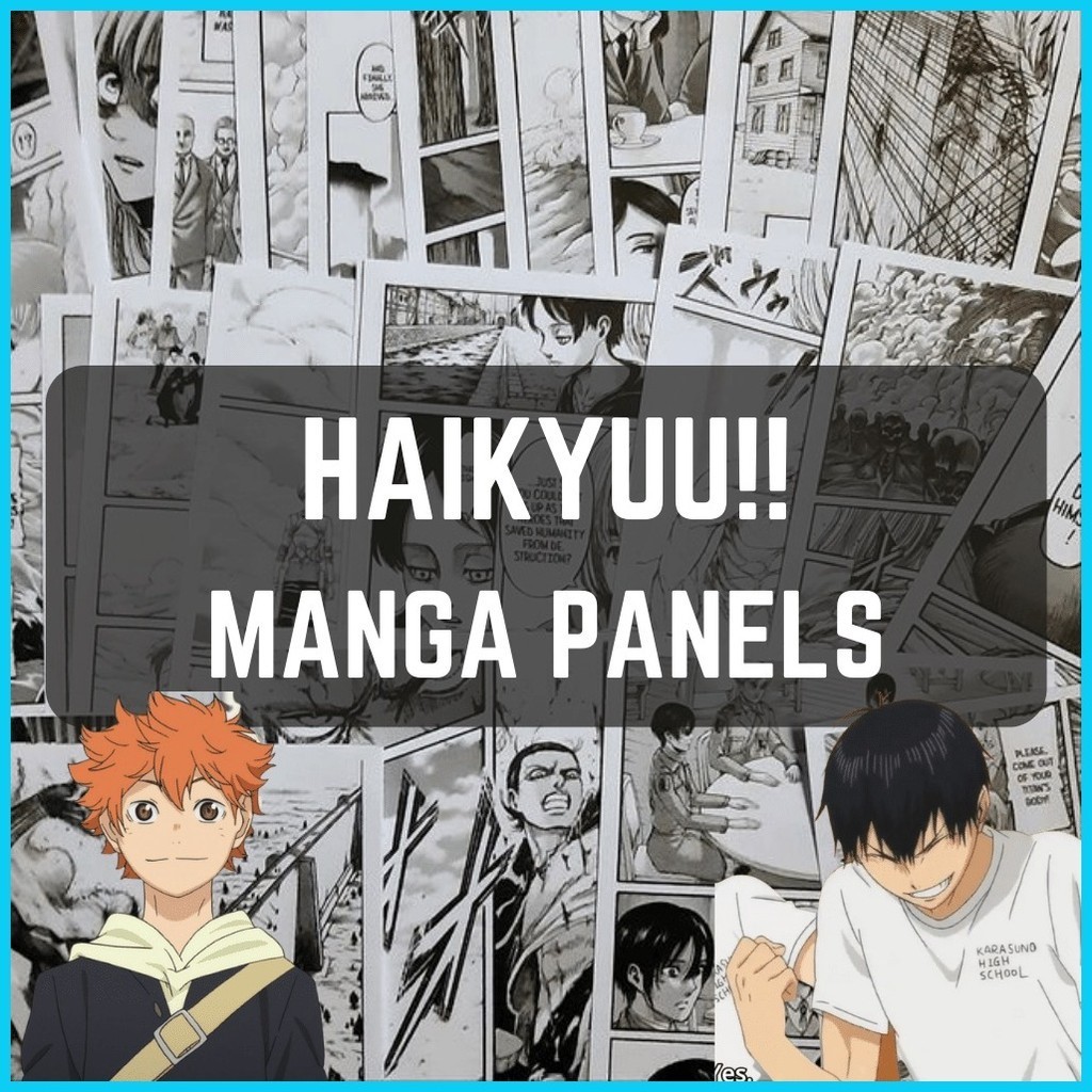 ๑ (Sticker Manga Panel) Wall decor Haikyuu manga panels/Anime manga ...