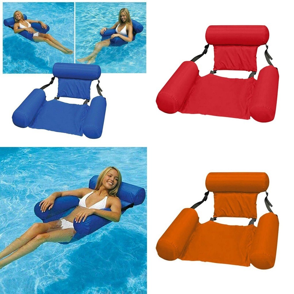 Chair Floating Swimming Foldable Pool Seats Inflatable Bed Adult Lounge ...