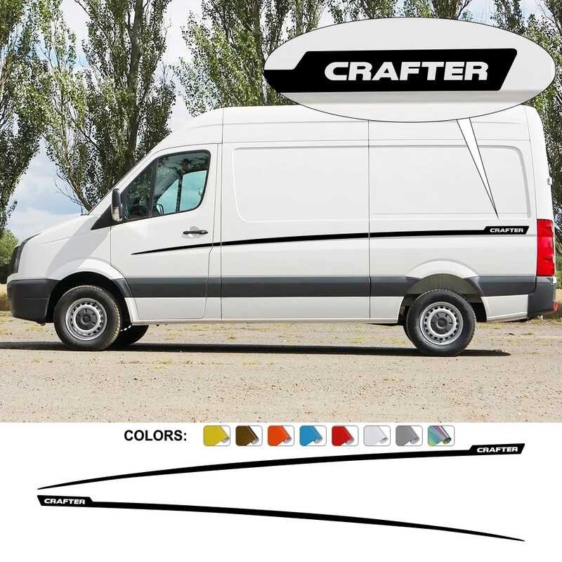 Van Body Side Stickers Para Sa Vw Crafter Rv Motorhome Camper Car Graphics Style Decals Auto 7093