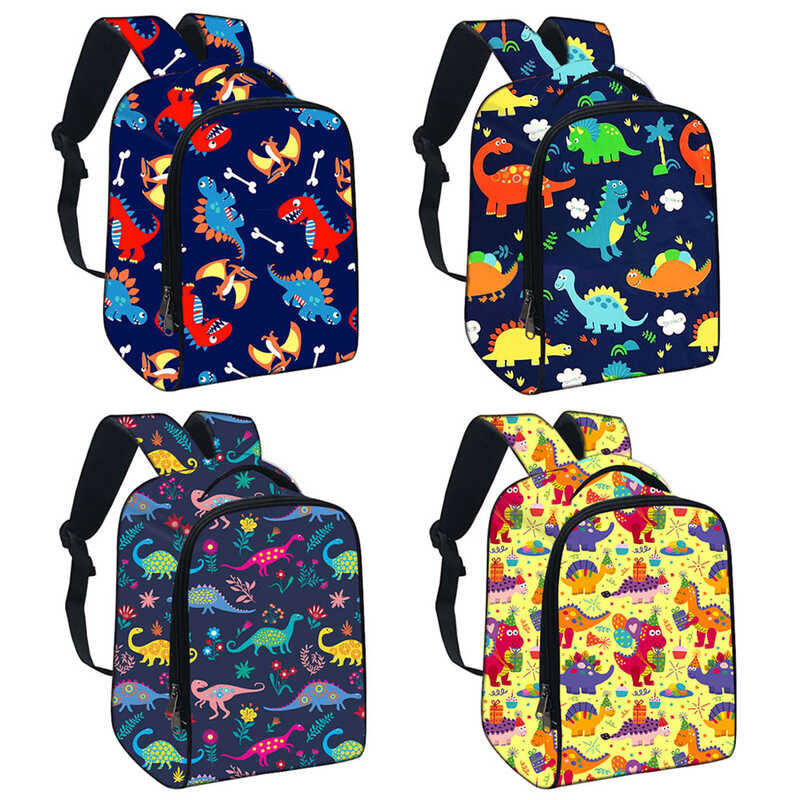 Dinosaur Print Cute Tyrannosaurus Rex Pterosaur School Bags ...