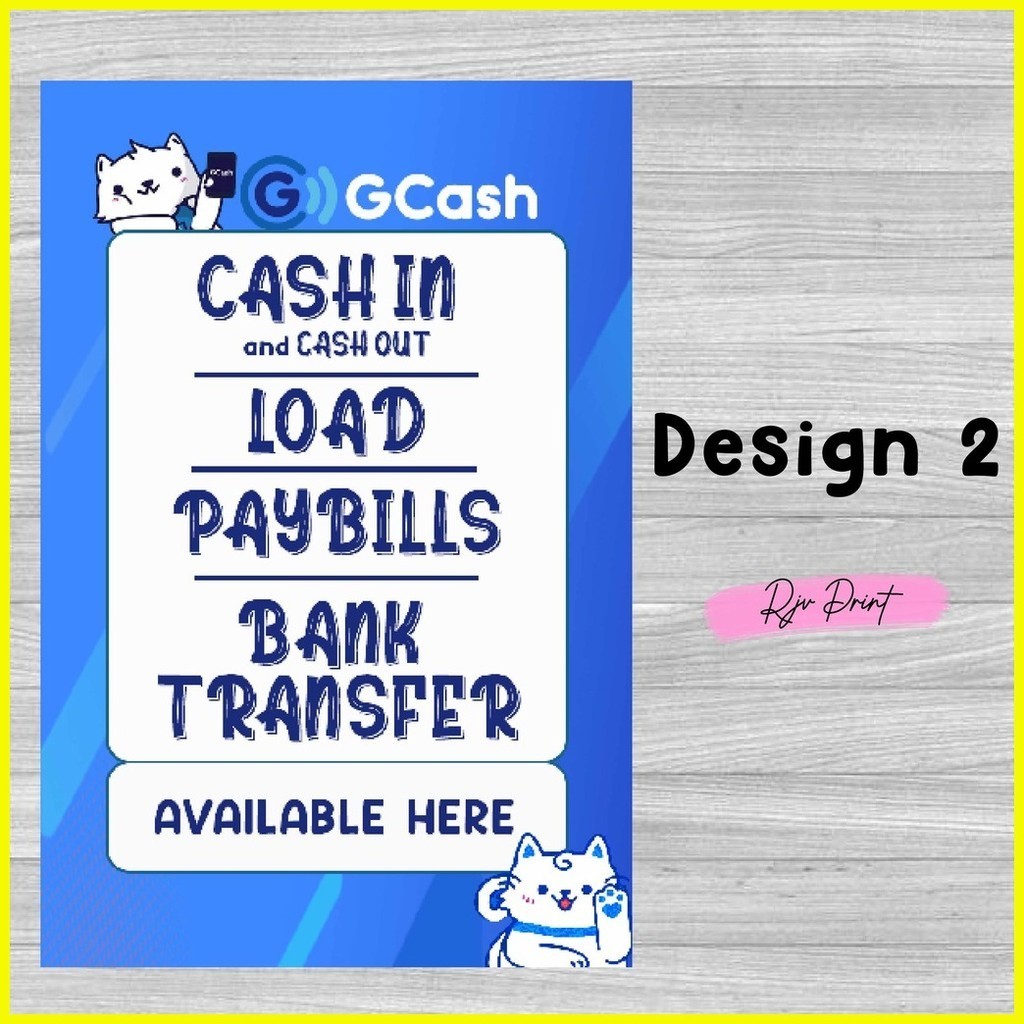 ۞ GCash Sign | Laminated Signage | Cash in Cash out | Shopee Philippines