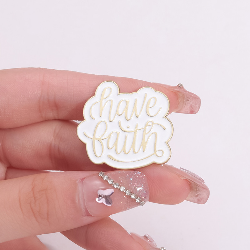 Creative Letter Text Brooch Cartoon Jesus Quotes Pin Lapel Badges Gifts ...