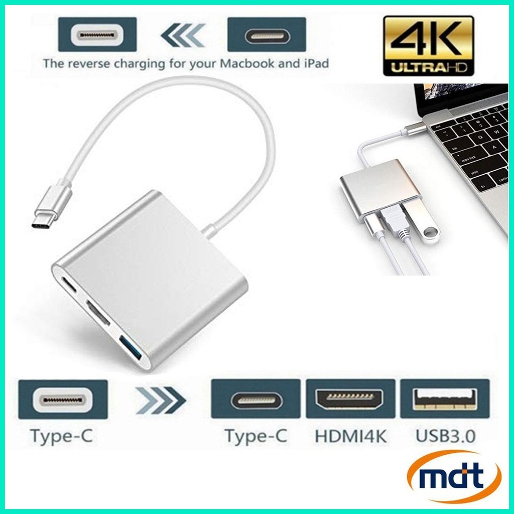 ☂ ∏ 4K UHD USB Type C to HDMI Adapter Tuwejia Multiport USB3.0 Hub Type ...