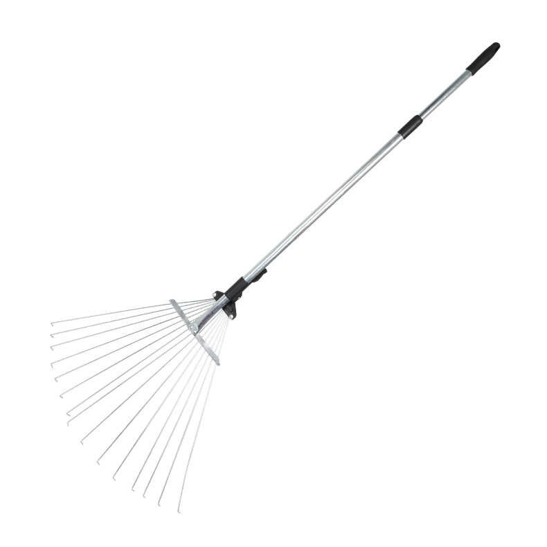 Straw rake, leaf rake, extendable pole, withered leaves, lawn rake ...