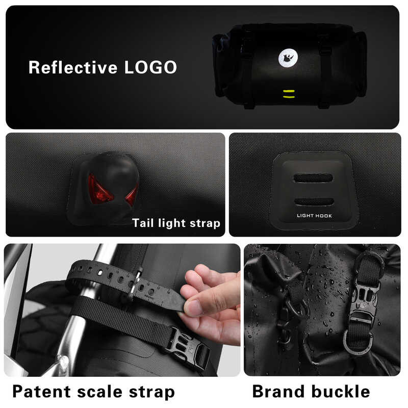 Motorcycle Tail Rhinowalk Waterproof Motor Back Seat Side Pack ...