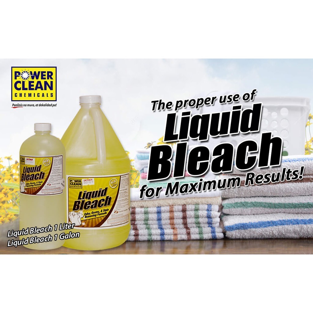 Power Clean Solutions LIQUID BLEACH - 1 GALLON All Purpose Disinfectant ...