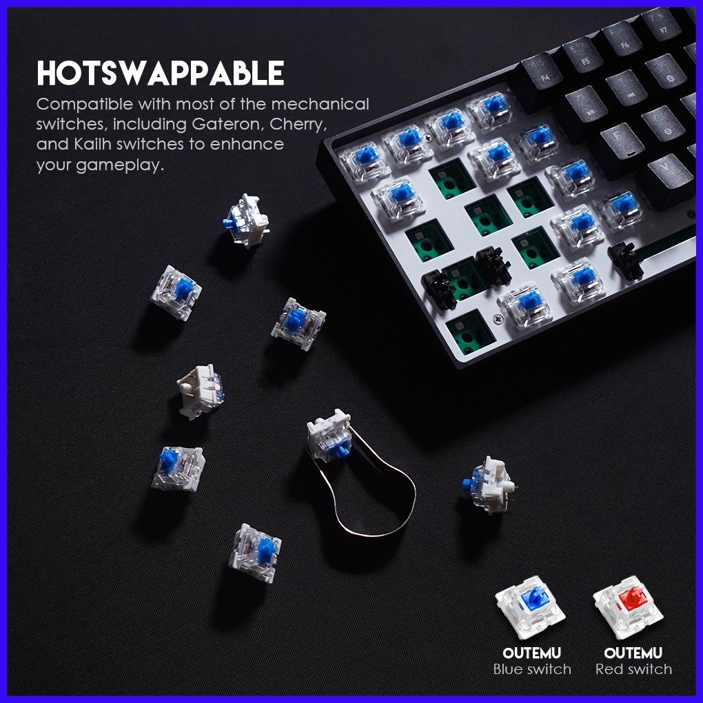 Fantech Maxfit61 MK857 RGB Mechanical Keyboard Hot swappable switches ...