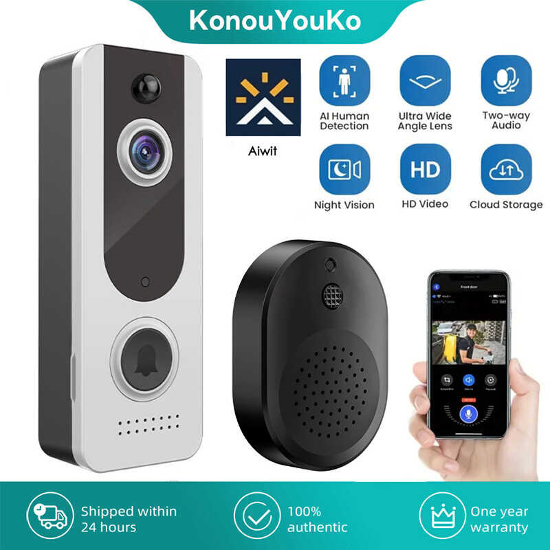 Video Wifi Doorbell Camera Gamit Ang Chime Wireless Door Bell 2 Way