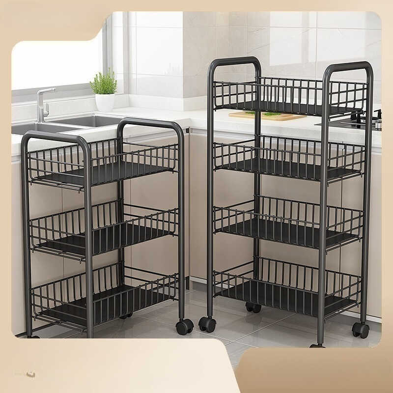 Mobile Wheeled Rack para sa Kitchen, Floor to Floor, Multi-story Cart ...