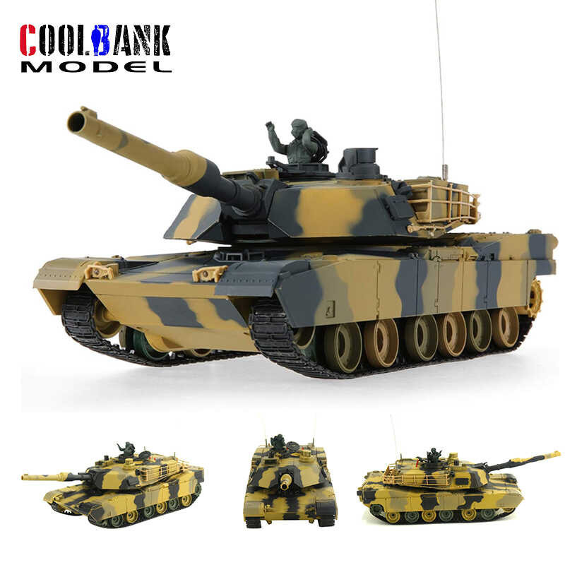 Scale Henglong 1/24 Abrams M1a2 US Battle Tanks RC Airsoft Panzer Model ...