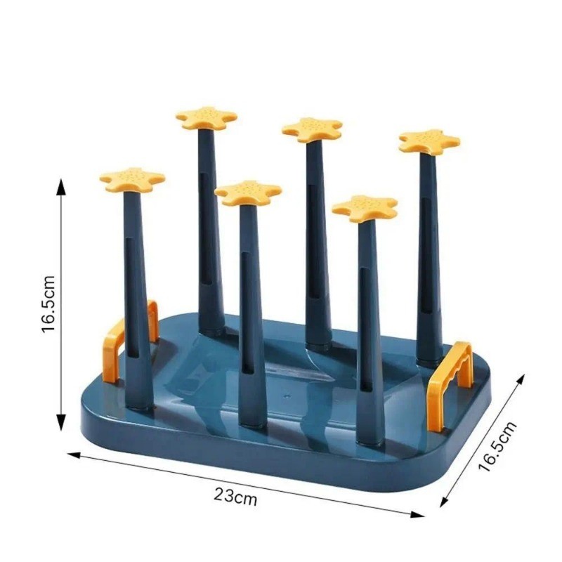 Plastic Cup Drying Rack Large Capacity Upside-Down Tea Cup Holder Dust ...