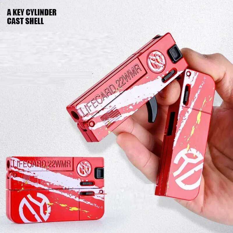 New Upgraded Lifecard Metal Folding Toy for Kids Adult, Pistol Toys Gun ...