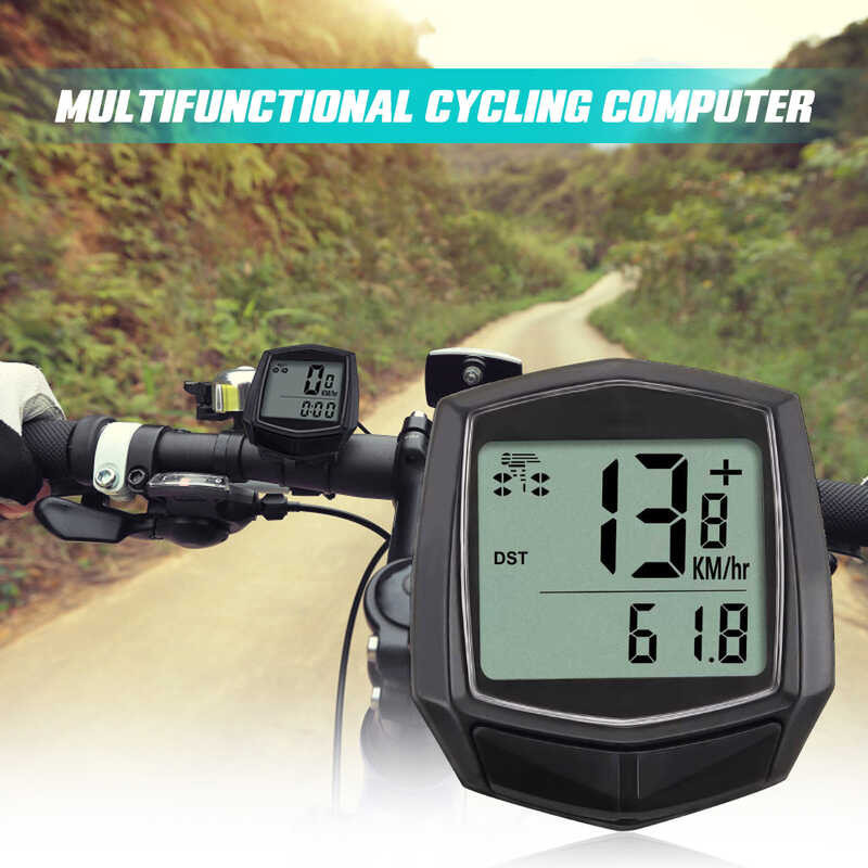 Wired Digital Bike Ride Speedometer Odometer Waterproof Bicycle Cycling ...