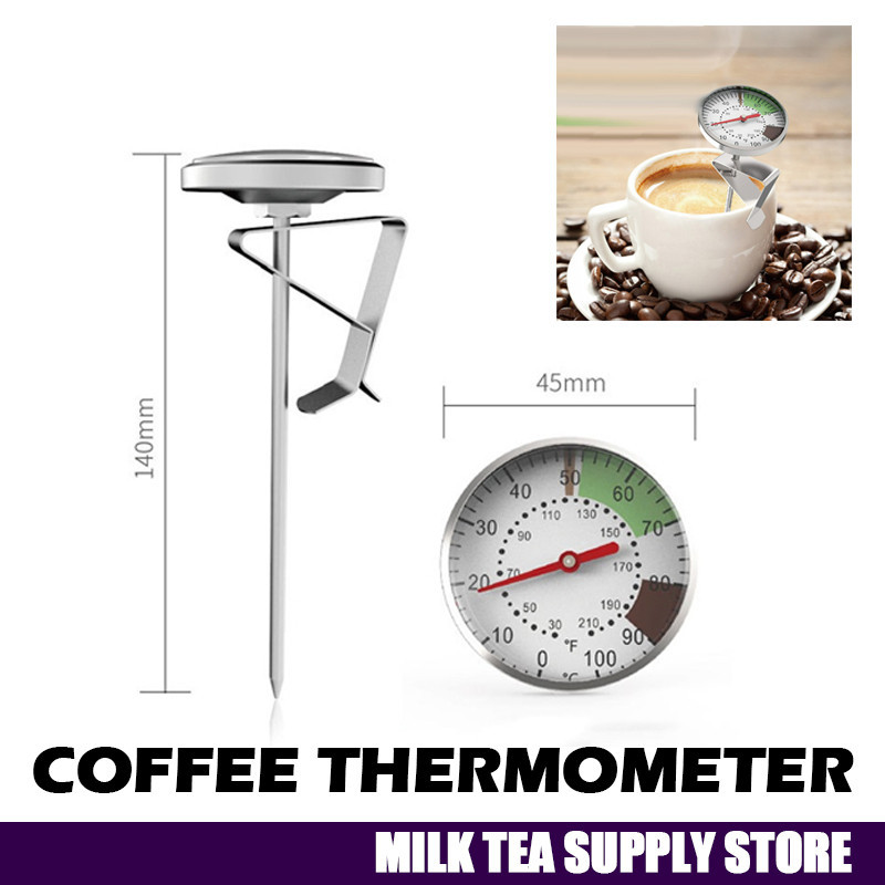 Set Stainless Steel Thermometer Kitchen Probe Food Tea Water Meat Milk ...