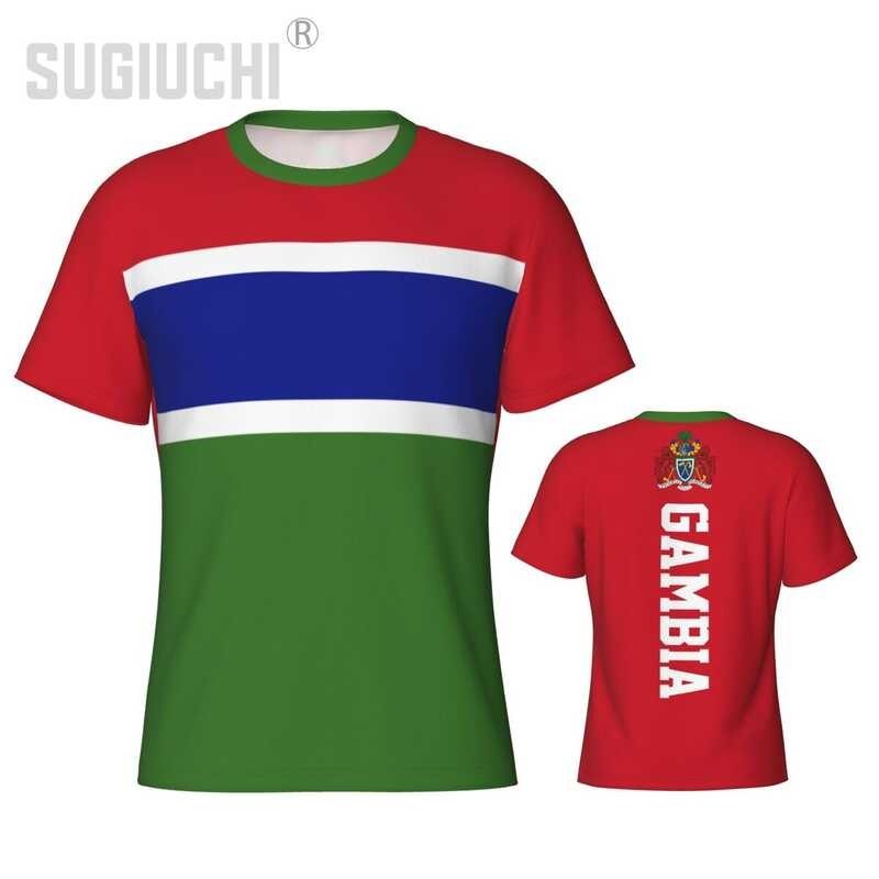 Sports T-Shirt Tight Gambia Flag Gambian 3D For Men Women Tees Jersey ...