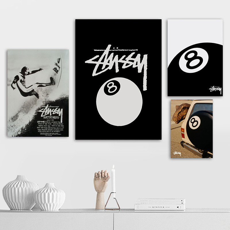 Black And White Poster Modern Canvas Painting Wall Art Home Decor ...