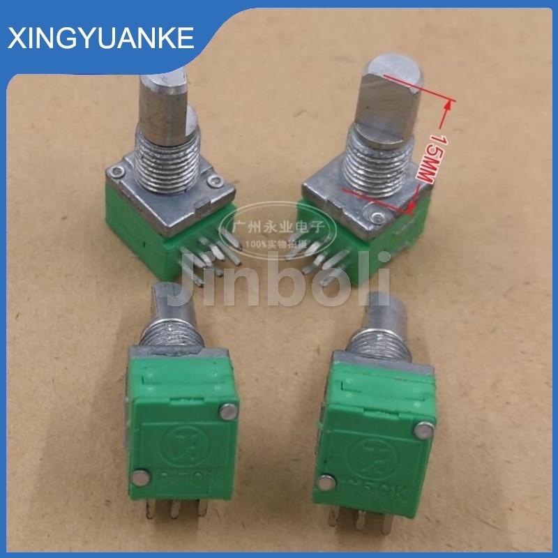 10Pcs RK097G RK097 6Pin Amplifier Sealing Potentiometer 5K 10K 20K 50K 100k 500k B5k With A Switch Audio I338961486