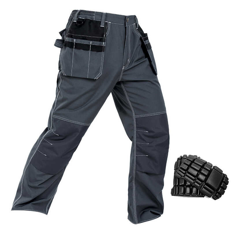 2 Cargo Trousers Many Pockets Working Men Workwear Polycotton