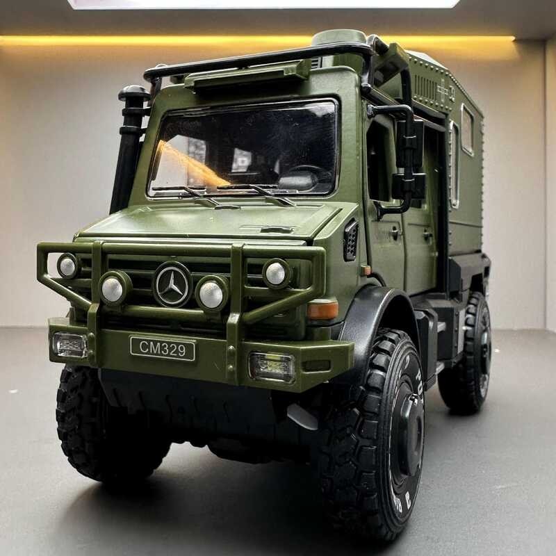 37 Mei Alloy 1:28 Da Chi Unimog Off Road Vehicle Return Toy Car Sound ...