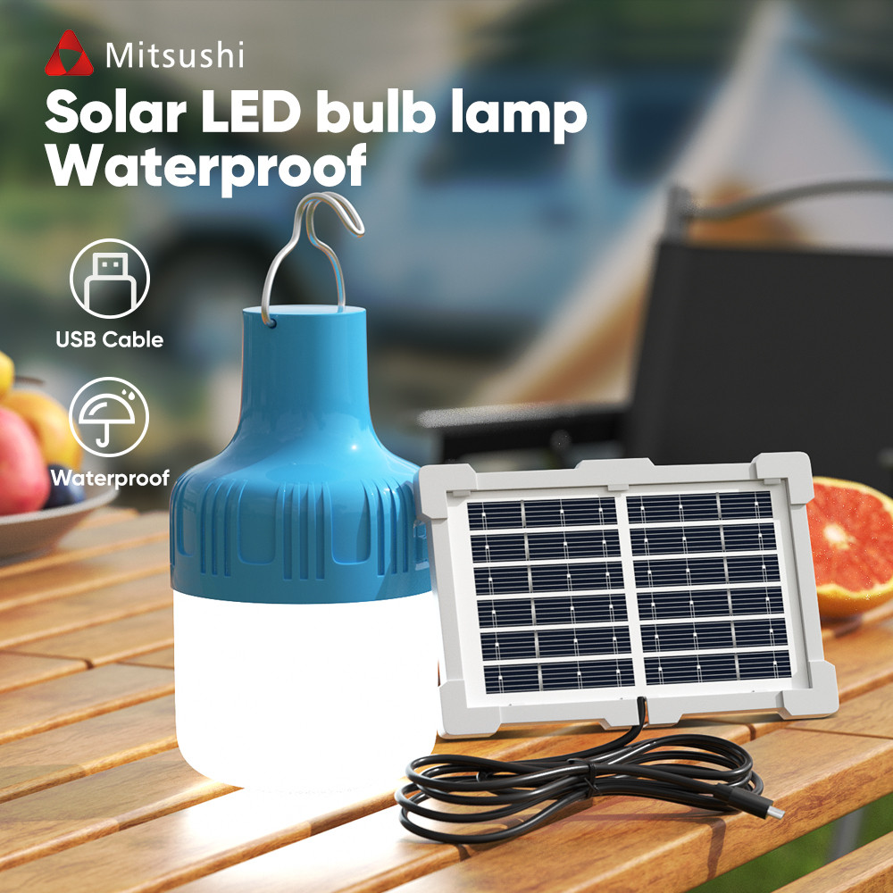 Mitsushi Solar Lights Bulb Outdoor Waterproof Solar Indoor LED Bulb ...