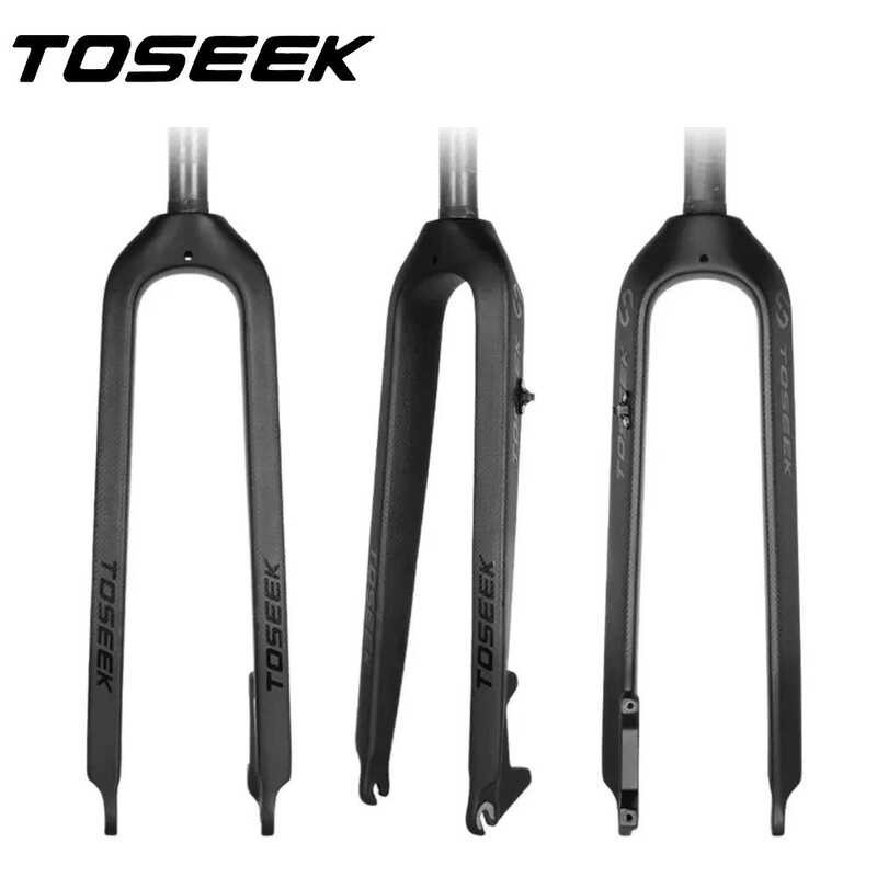 TOSEEK Bike MTB Fork Bicycle Front Fork Carbon Fiber Rigid Fork 26Er 27