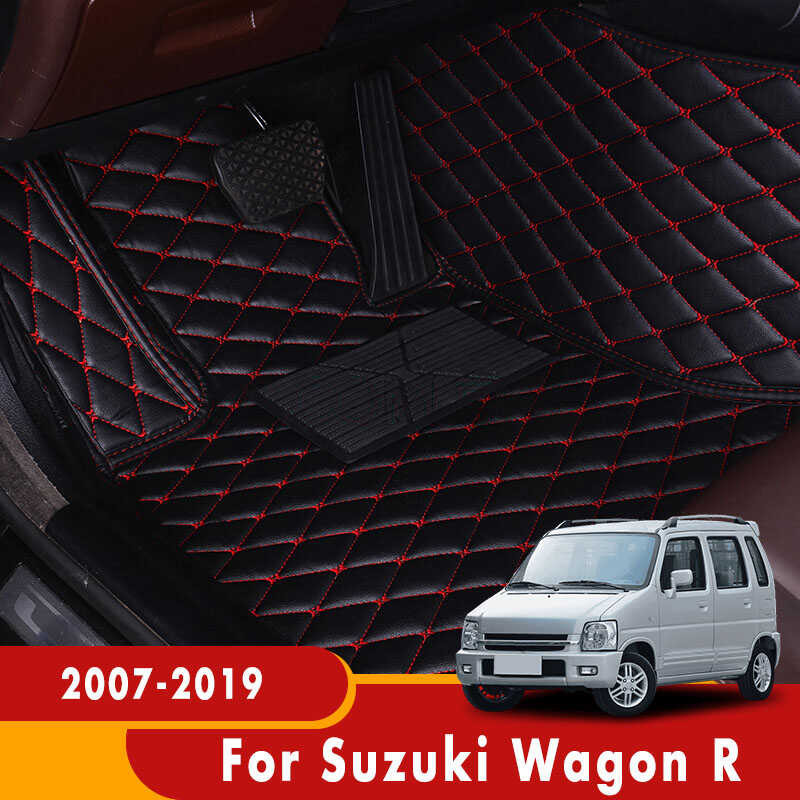 Leather Floor LHD Mats Para Sa Suzuki Wagon R 2007 2008 2009 2010 2011 ...