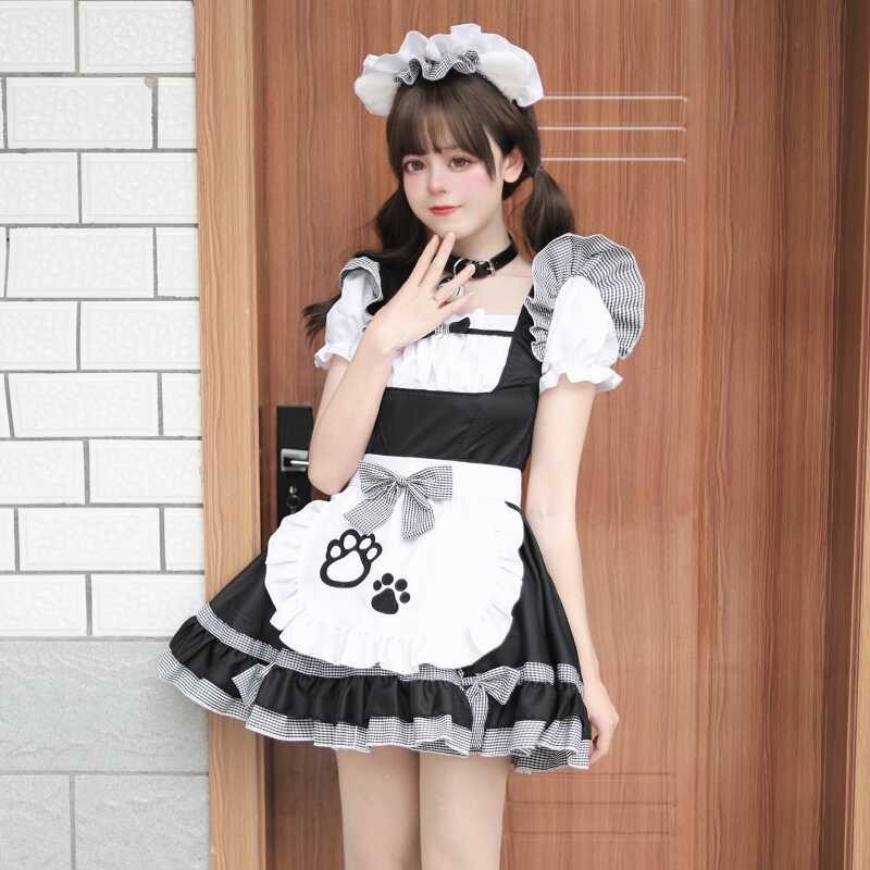 Girl Sweet Cat Maid Cosplay Costumes Japanese Anime Lolita Coffee ...