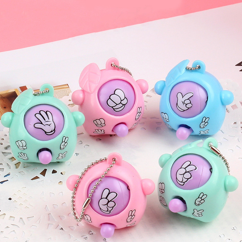 Funny Finger-Guessing Game Keychains - Mini Egg Shaped Key Ring ...