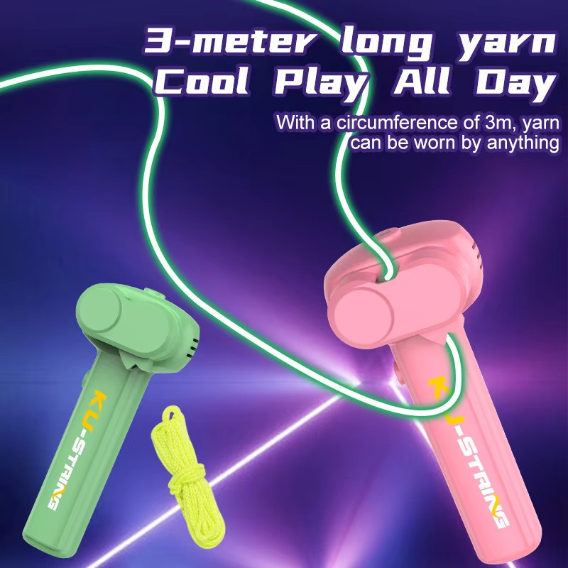 3PCS Electric Glow In The Dark Rope String Rope Launcher Luminous ...