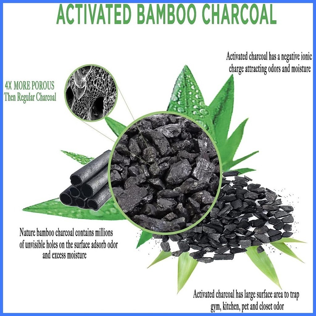 Antonio Activated Bamboo Charcoal Bag 500g Odor Remover Air Purifying ...