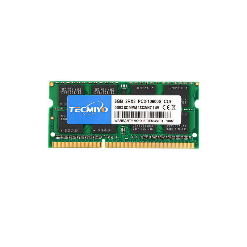 8Gb Ddr3 Tecmiyo 1333Mhz Notebook RAM Pc3-10600S 1.5V SODIMM 2Rx8 Cl9 ...