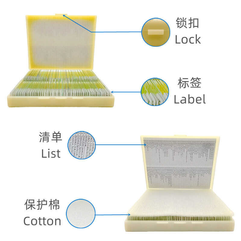 Human 100Pcs Animal Tissue Cell Histological Prepared Glass Slides ...