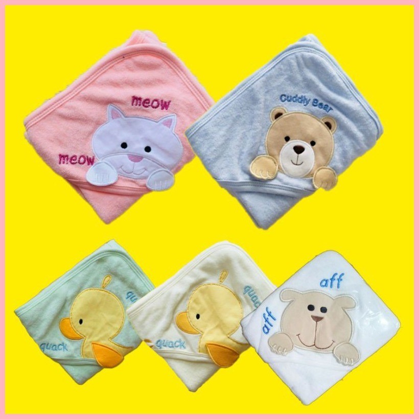 ⊕ Receiving blanket with Hood | Towel Blanket for Babies | Towelette ...