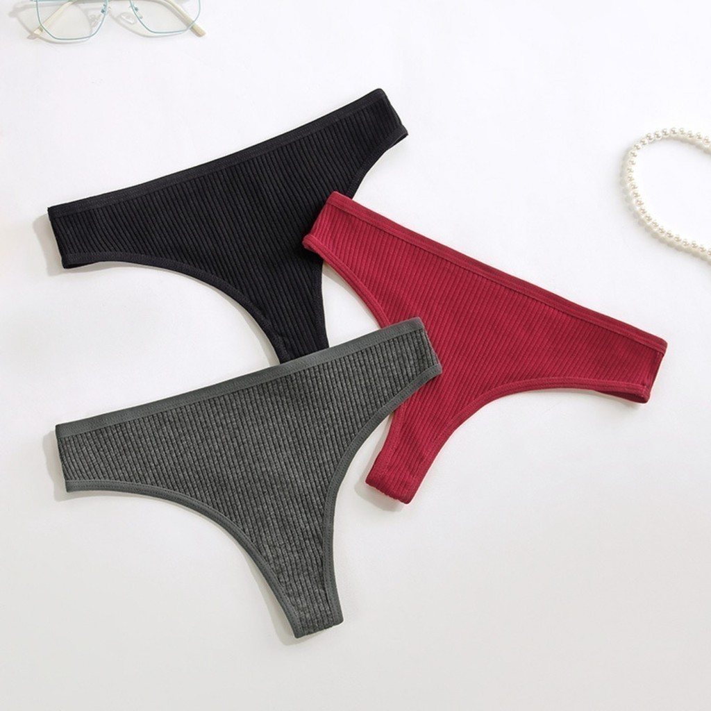 ZXYOUPING 1/3pcs Women Panty Set Low Rise Seamless G String Panty Sexy ...