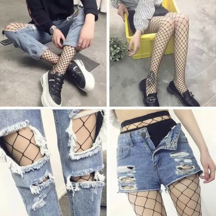 JK Sexy Women Pantyhose Fishnet Stockings Lingerie Small Middle Big ...