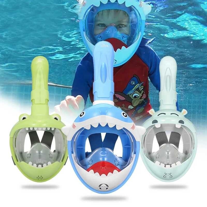 Children Cartoon Diving Mask Swimming Full Face Snorkeling Mask Boys ...