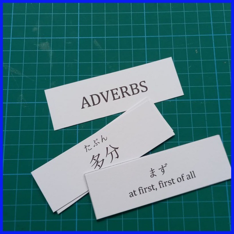 Japanese Flashcards N5 Adverbs | Learn Japanese Adverbs | Kanji ...