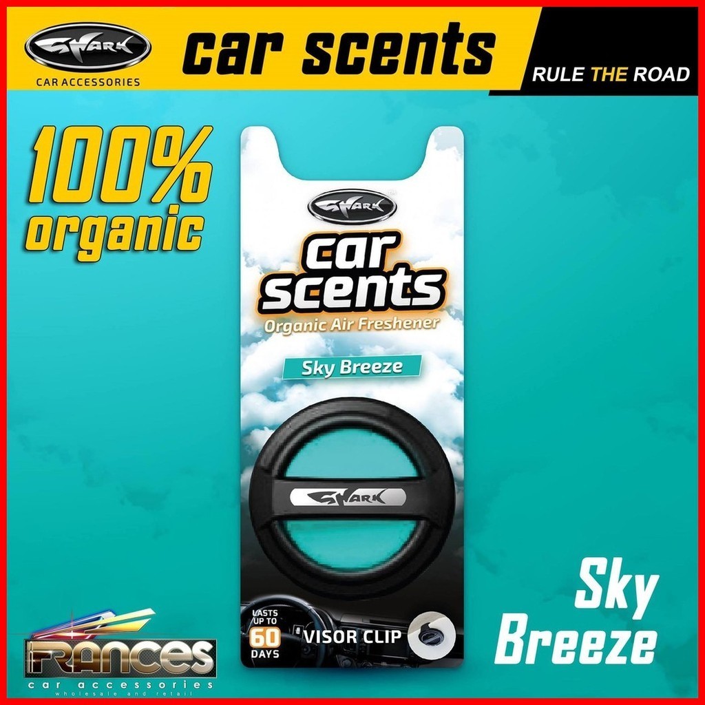 ஐ ORGANIC CAR SCENT INTERIOR AIR FRESHENER SHARK BRAND (SKY BREEZE