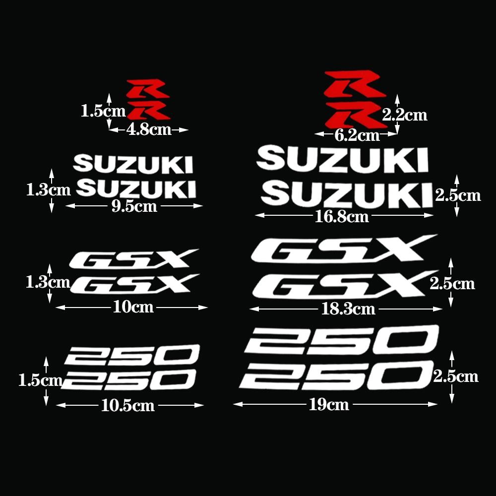 For Suzuki Motorcycle 17in Mags Sticker Reflective Waterproof Stripe ...