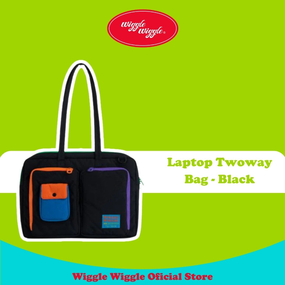in stock Wiggle Wiggle Laptop Twoway Bag - Black Laptop Bag | Shopee ...