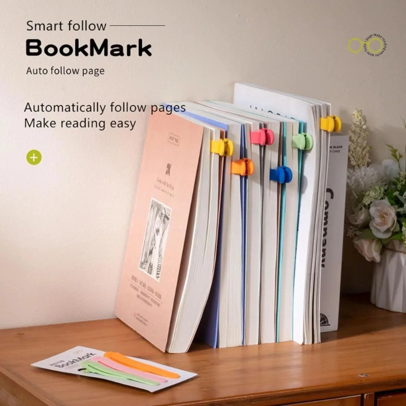 [Back To School] Silicone Bookmark Clip Binder For Reading With Pages ...