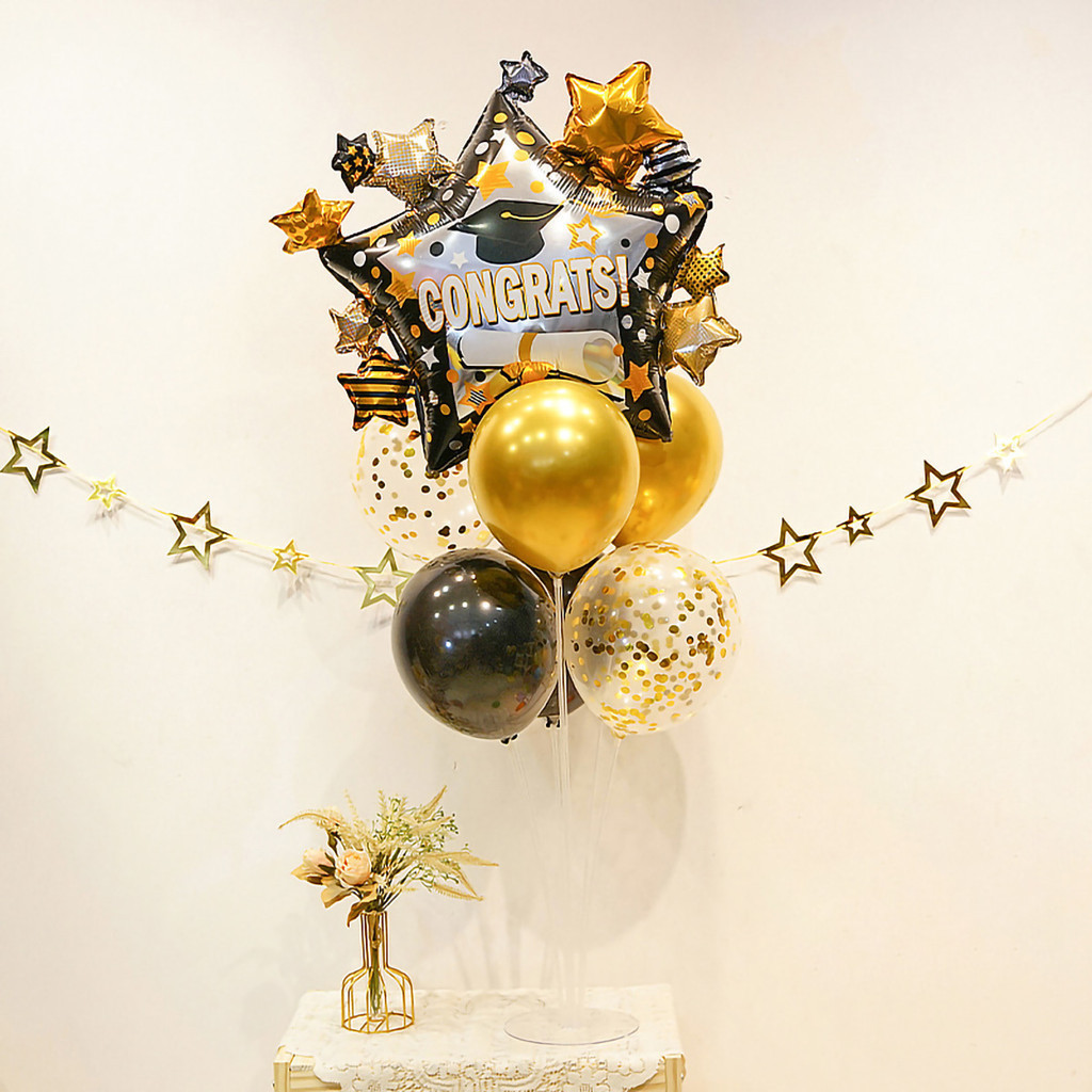 12pcs Graduation Balloon Stand Congratulations Balloon Stand Holder ...