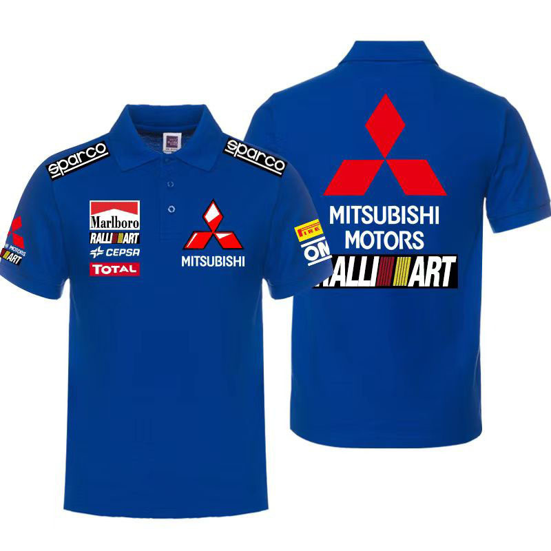 .JDM Japanese polo shirt Mitsubishi racing Evo modified car enthusiast ...