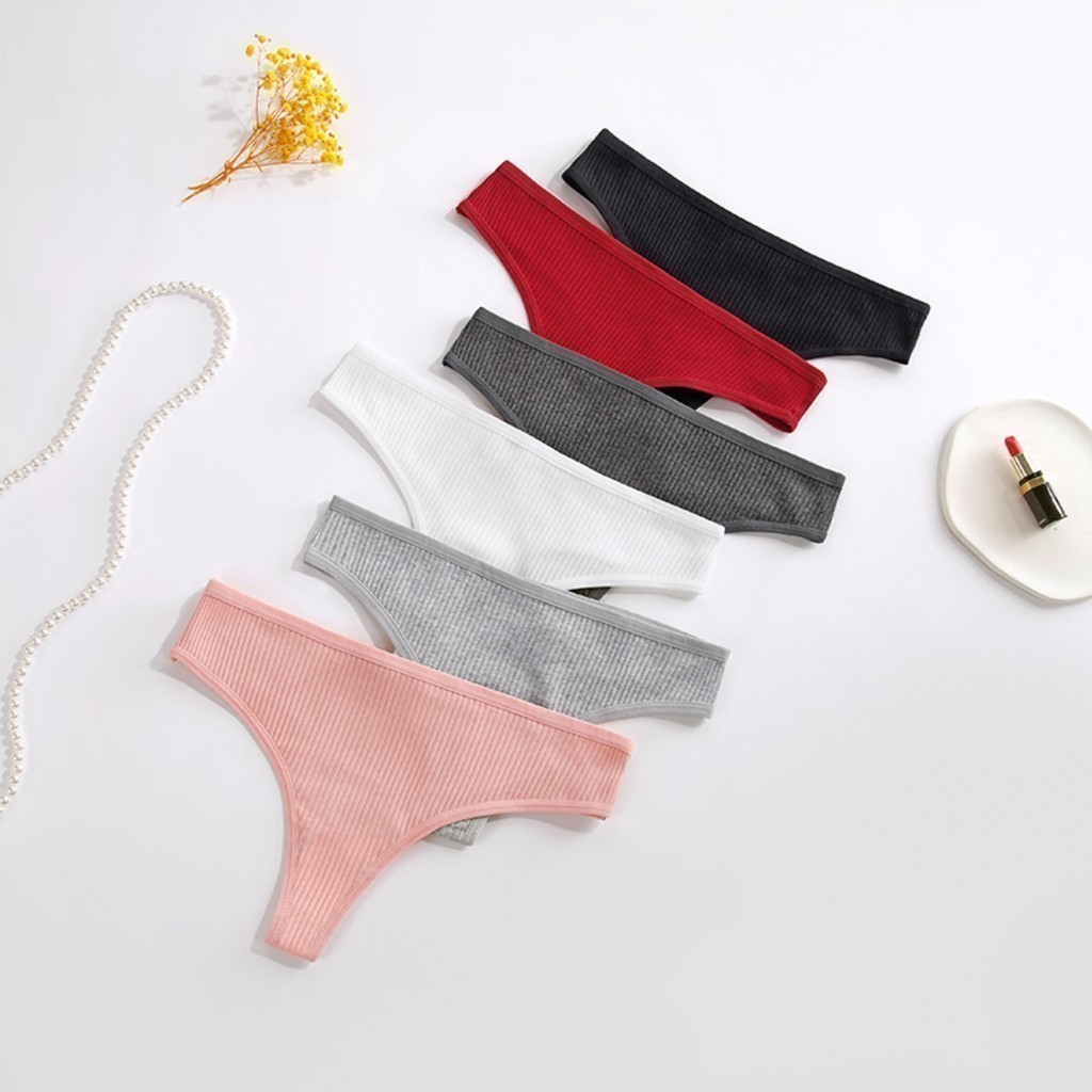 ZXYOUPING 1/3pcs Women Panty Set Low Rise Seamless G String Panty Sexy ...