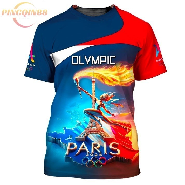 T-shirt Officiel STAFF Jeux Olympiques Paris 2024 - Taille M, Neuf Avec étiquettes