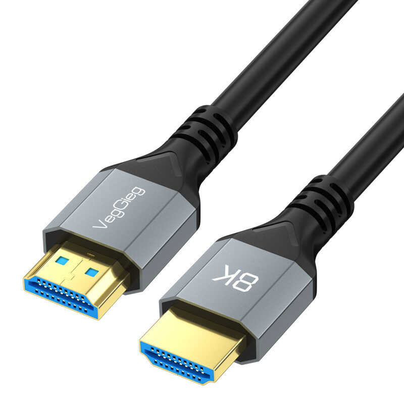 HDMI 2.1 Cable 8K 6FT - Gold Plated Connector Supports 8K@60Hz & 4K@144Hz For Gaming & Home Theater