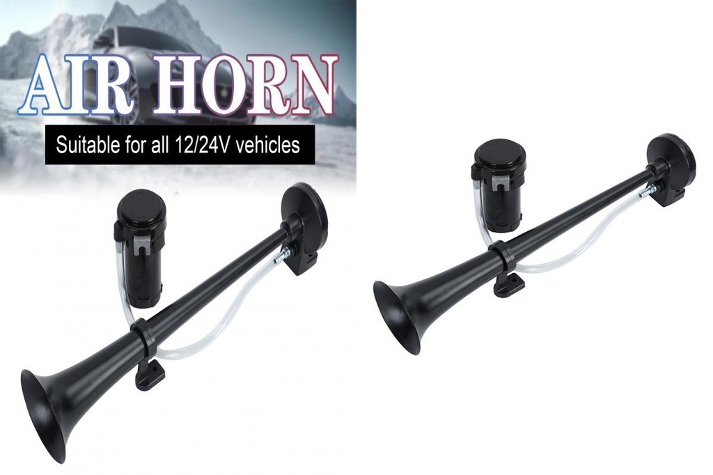 SOU_ Car Air Horn Super Loud Electric Train Truck Air Horn Kit with