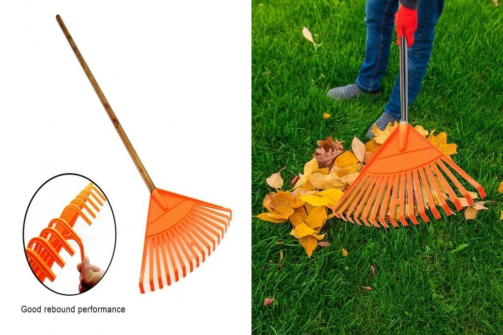 Grass Rake Outdoor Camping Rake Adjustable Non-slip Garden Rake Easy ...